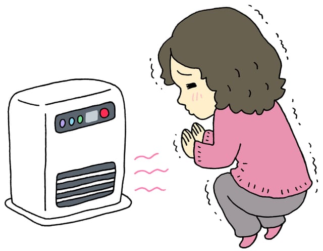 足が乾燥してウロコ状になったらファンヒーターの温風を足に直接当たらないように
