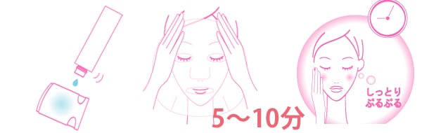 ドライシートを使ったパックは5分から10分が最適時間です。