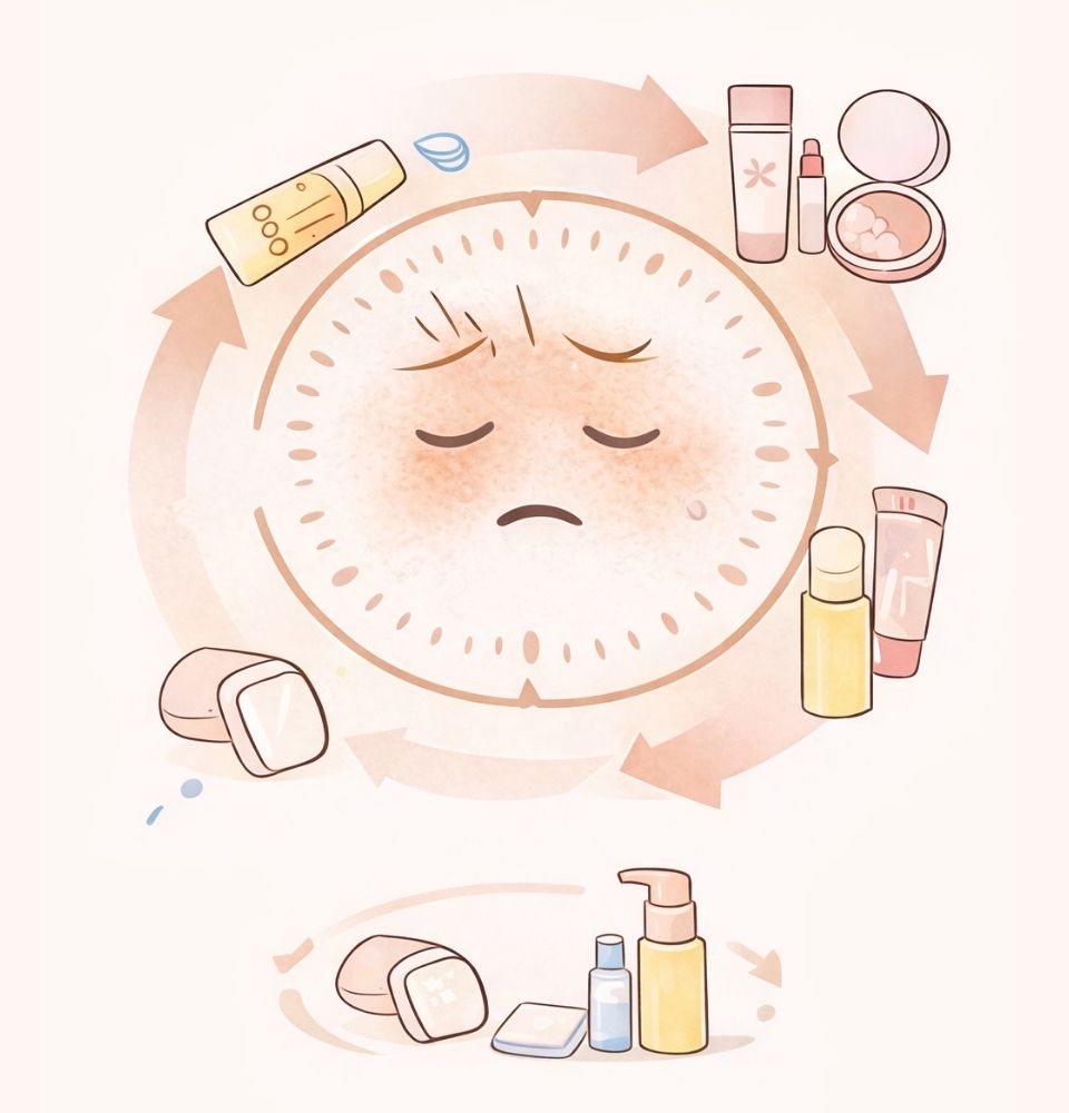 肌が疲れている