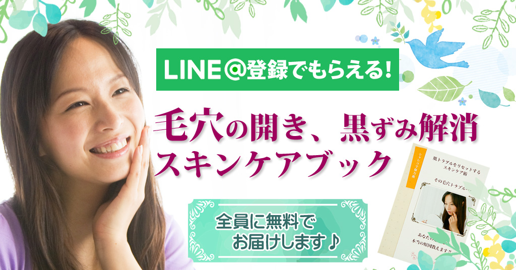 LINE登録で毛穴スキンケアブックプレゼント