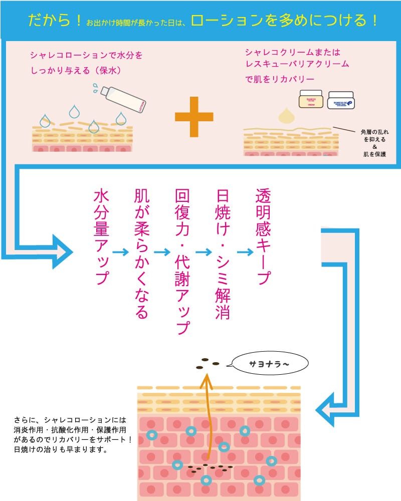 レスキュークリームまたはバリアクリームで肌をリカバリー